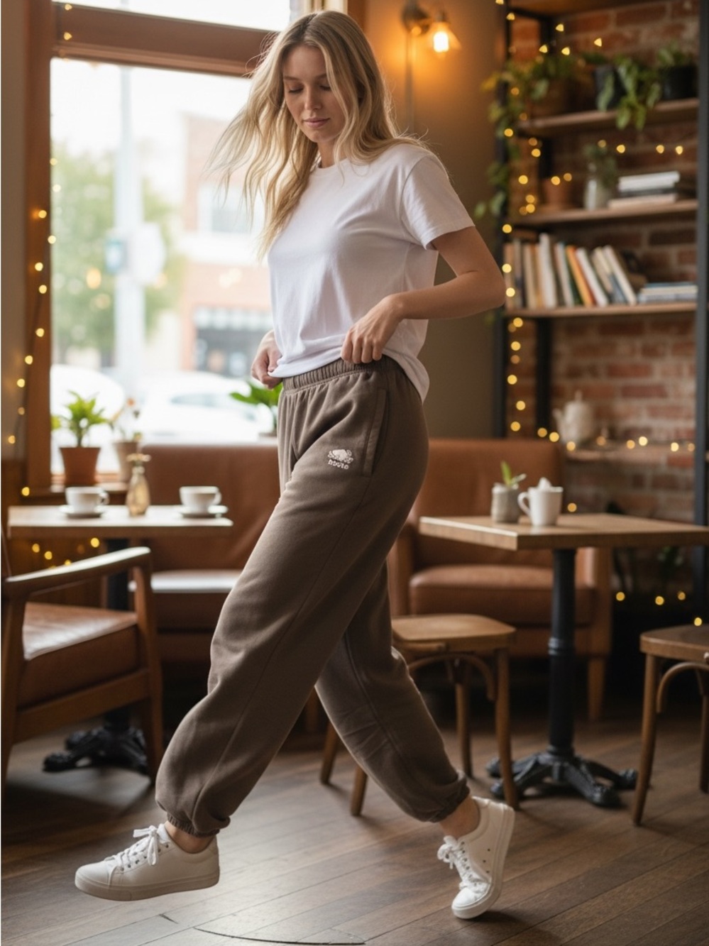Roots Women's Brown Relaxed Jogger Pants